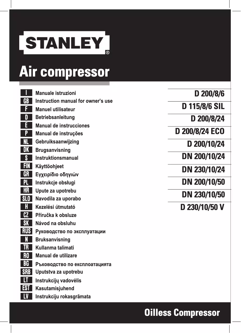 First page image of the manual for D 200/8/24