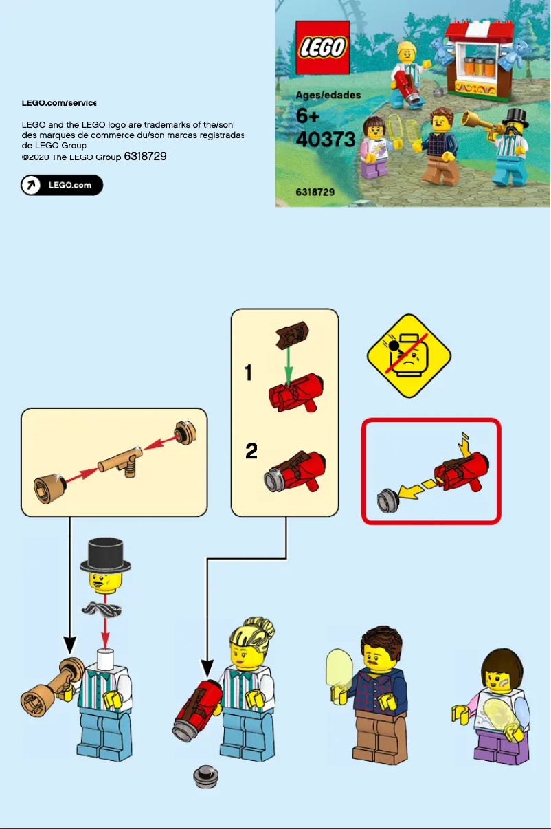 First page image of the manual for Minifigures 40373