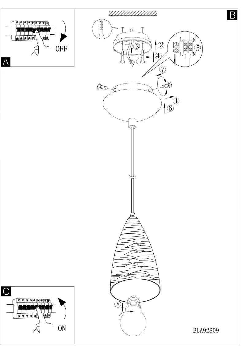 Page 1 of the manual User Manual Eglo Garetto