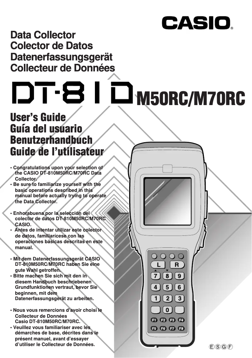 First page image of the manual for DT-810M50RC