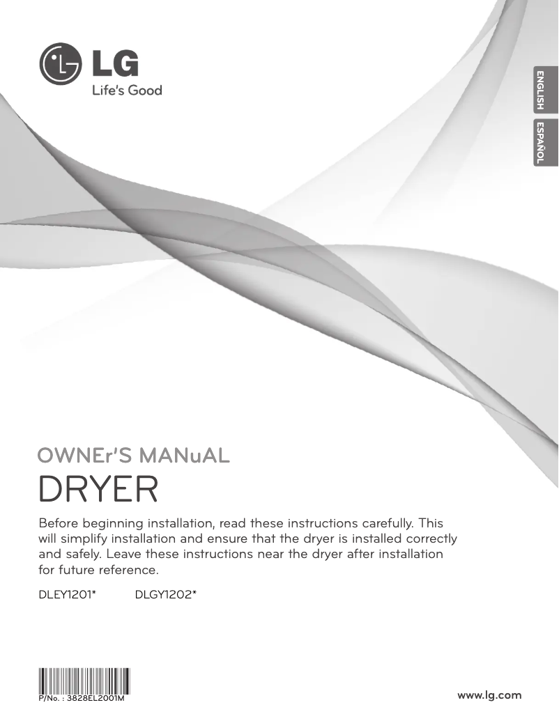 Page 1 of the manual User Manual LG DLGY1202W