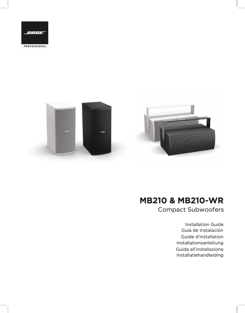 Page 1 of the manual Instruction Manual Bose MB210-WR