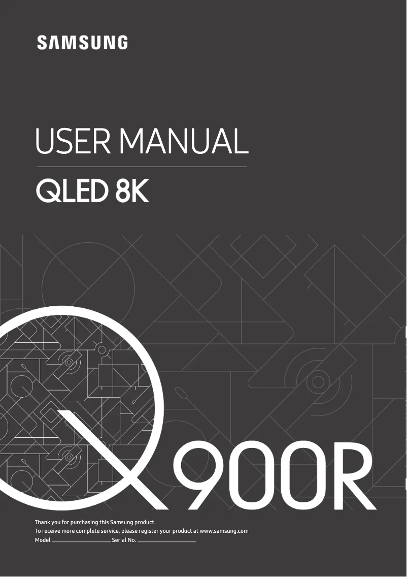 Page 1 of the manual User Manual Samsung QE65Q900RA