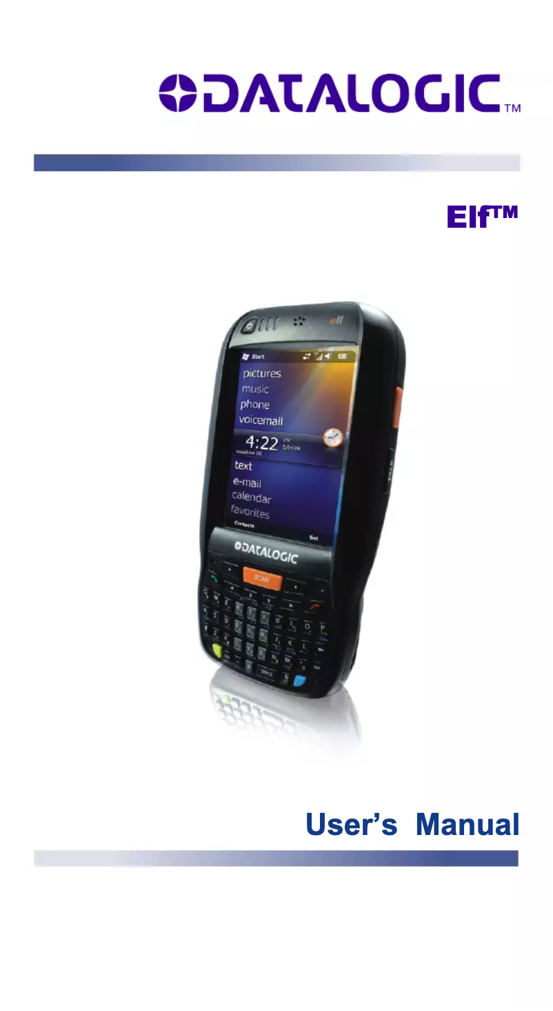 Page 1 of the manual User Manual Datalogic 94ACC1382