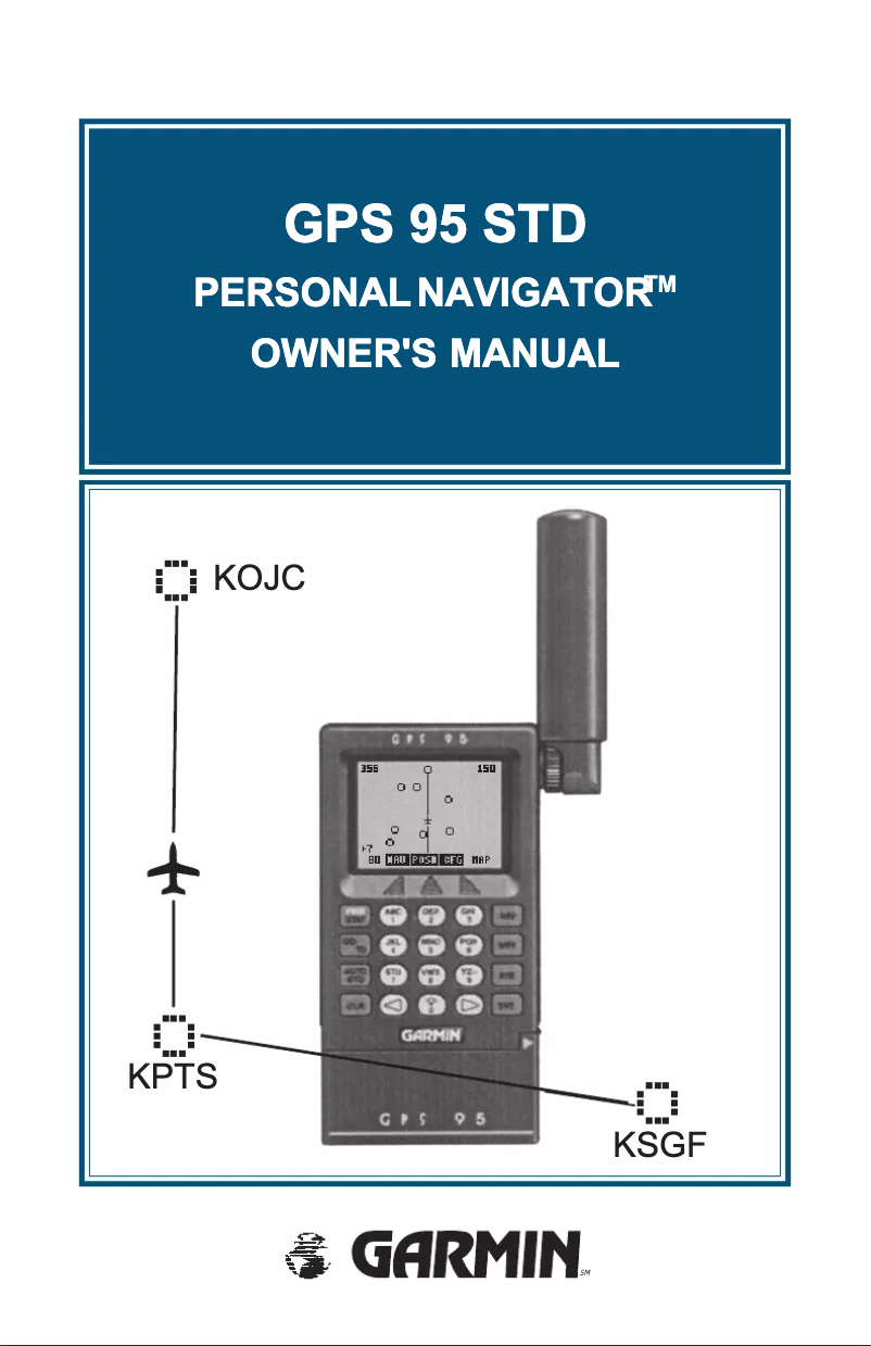 First page image of the manual for GPS 95 STD
