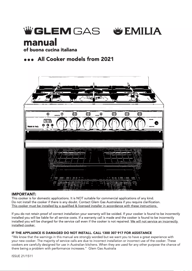 First page image of the manual for GB865GE
