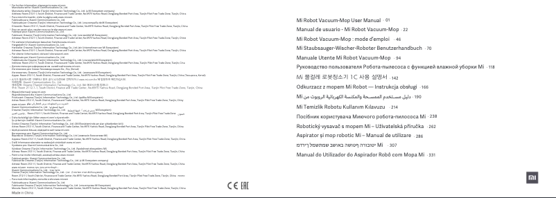 Page 1 of the manual User Manual Xiaomi Mi Robot Vacuum-Mop