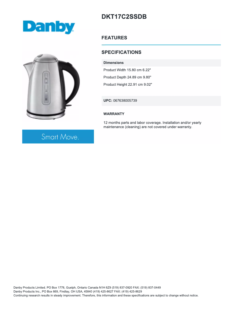 First page image of the manual for DKT17C2
