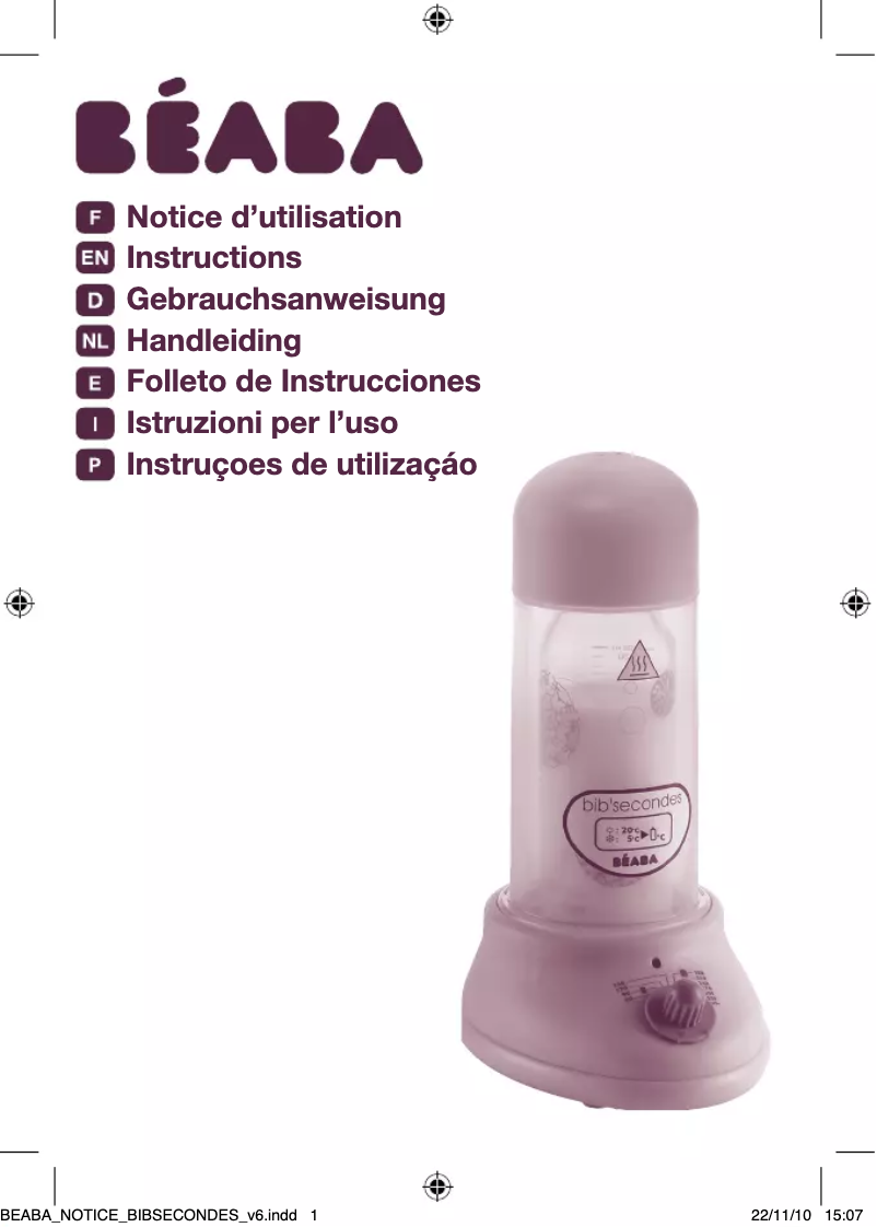 Page 1 of the manual User Manual Beaba Bib Secondes