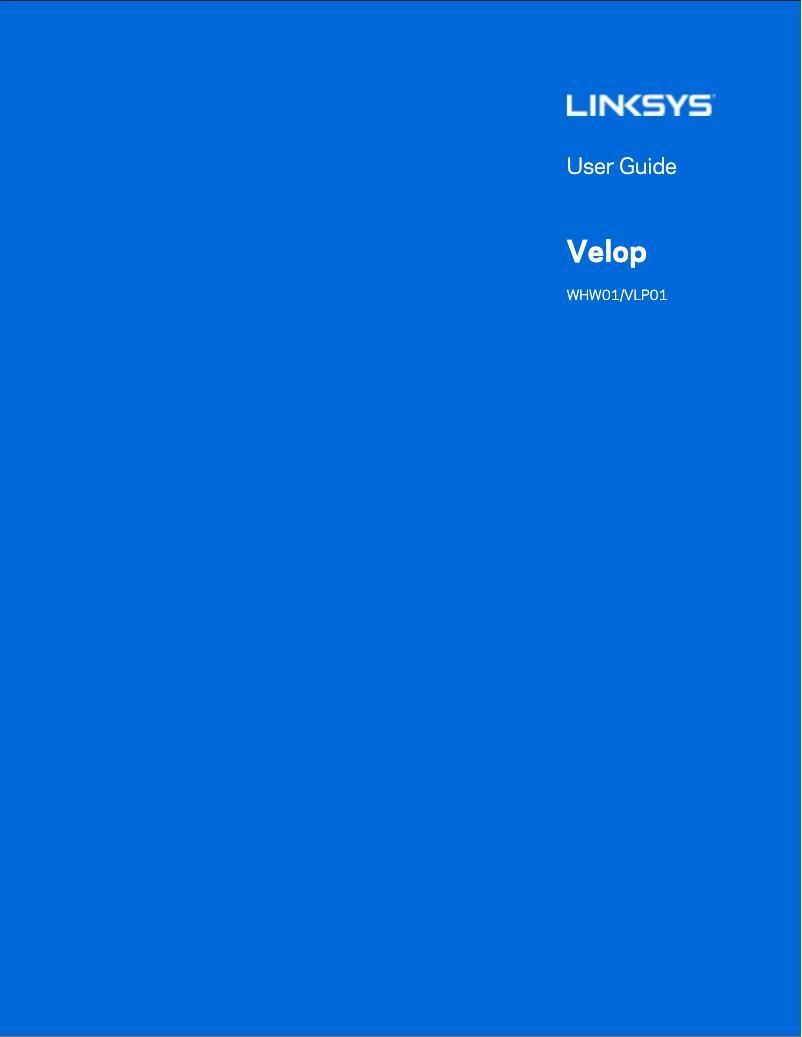 Page 1 of the manual User Manual Linksys Velop