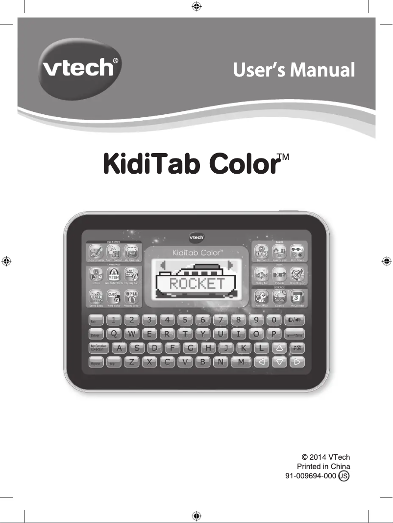 First page image of the manual for KidiTab Color