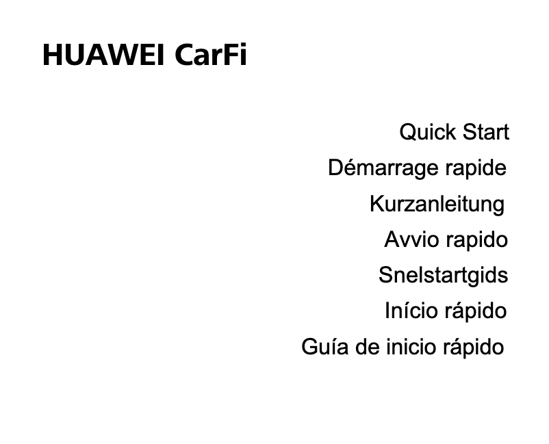 Page 1 de la notice Manuel utilisateur Huawei CarFi E8377s-153
