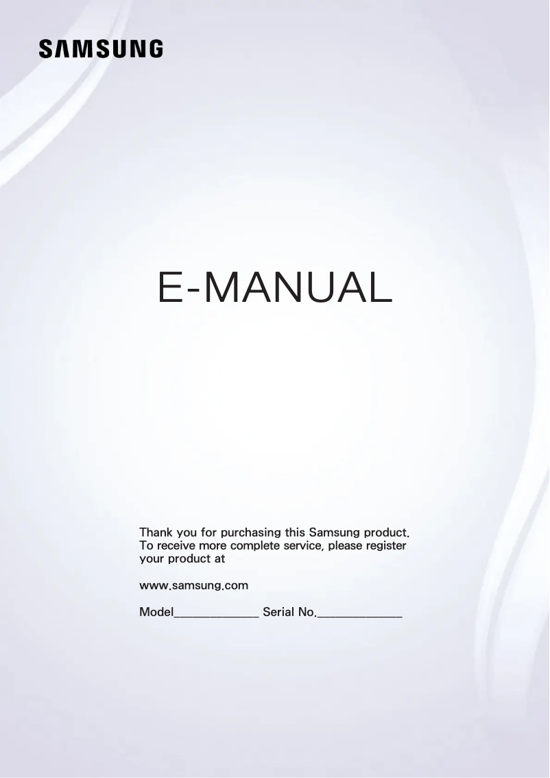 First page image of the manual for UE82S9WA
