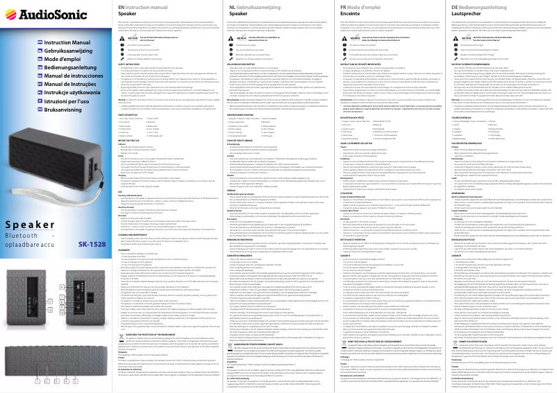 Image de la première page du manuel de l'appareil SK-1528
