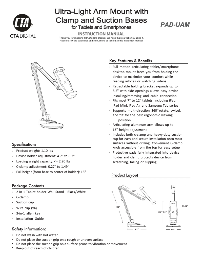 First page image of the manual for PAD-UAM