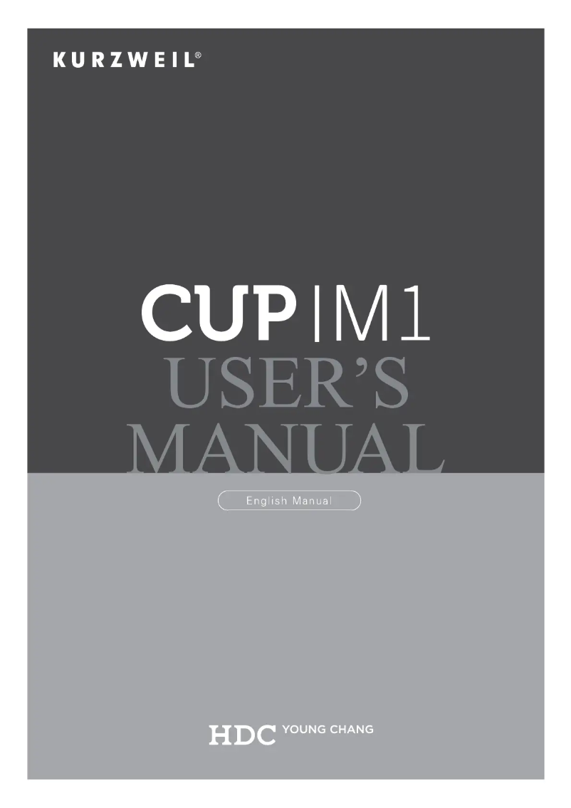 First page image of the manual for CUP M1