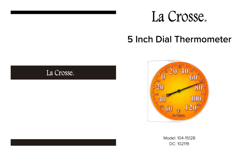 Page 1 of the manual User Manual La Crosse Technology 104-1512B