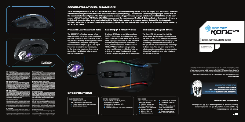 First page image of the manual for Kone XTD