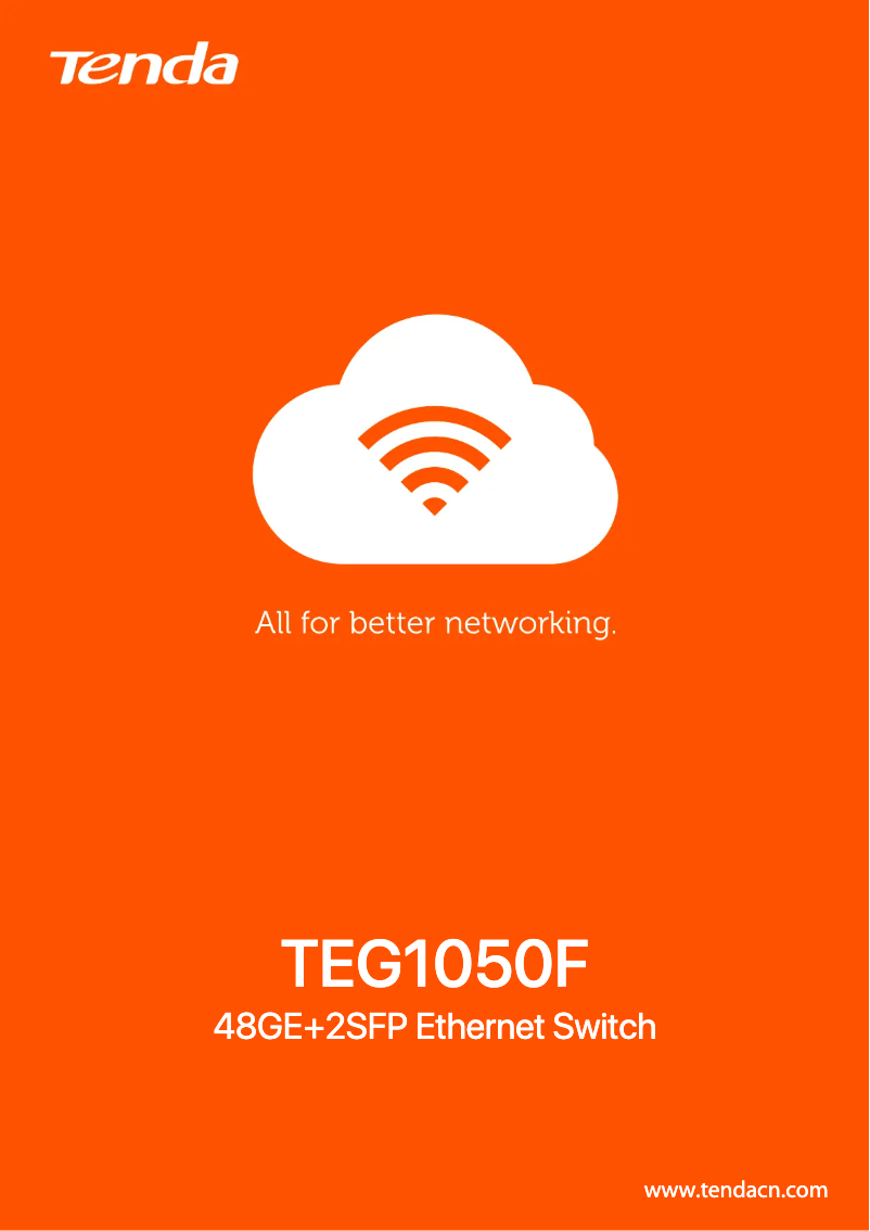 Page 1 of the manual User Manual Tenda TEG1050F