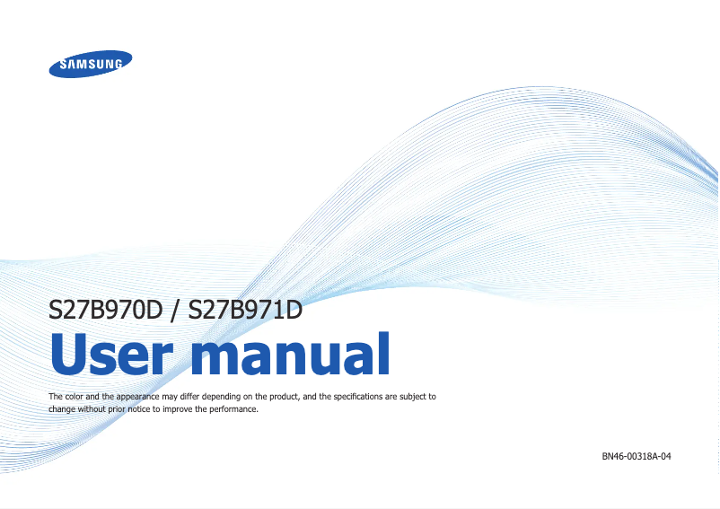 Page 1 of the manual User Manual Samsung S27B971D