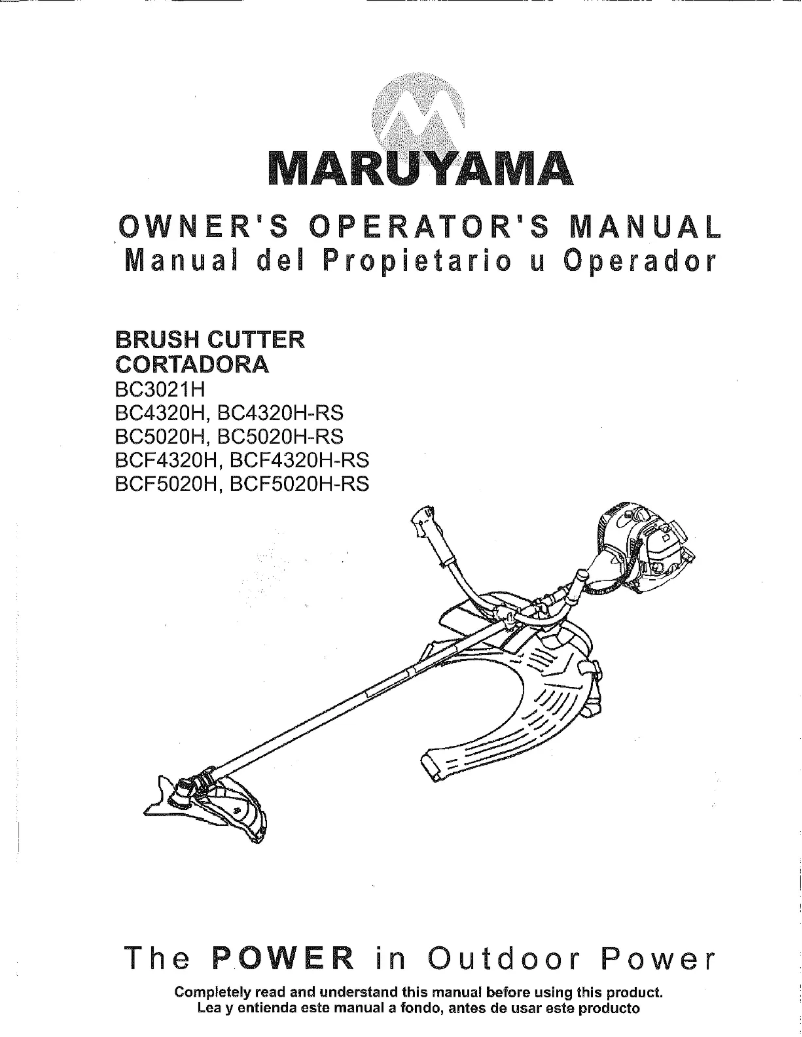 Page 1 of the manual User Manual Maruyama BCF4320H