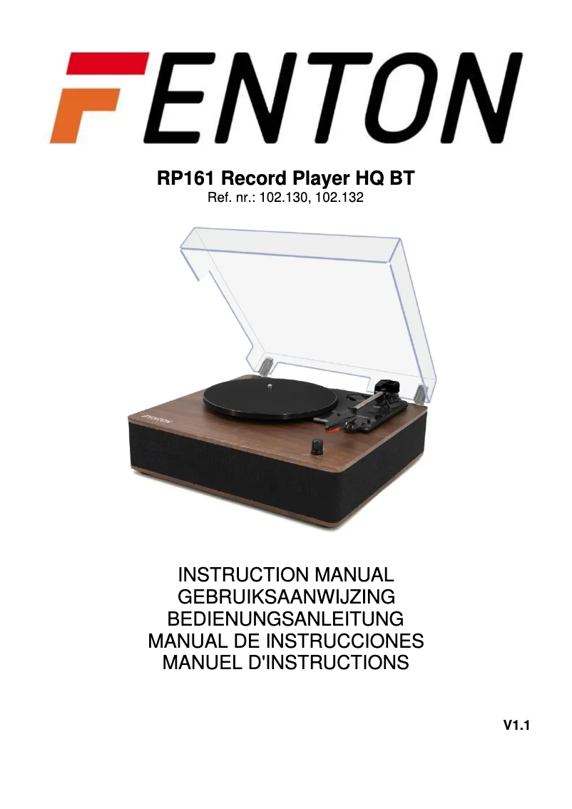 First page image of the manual for RP161