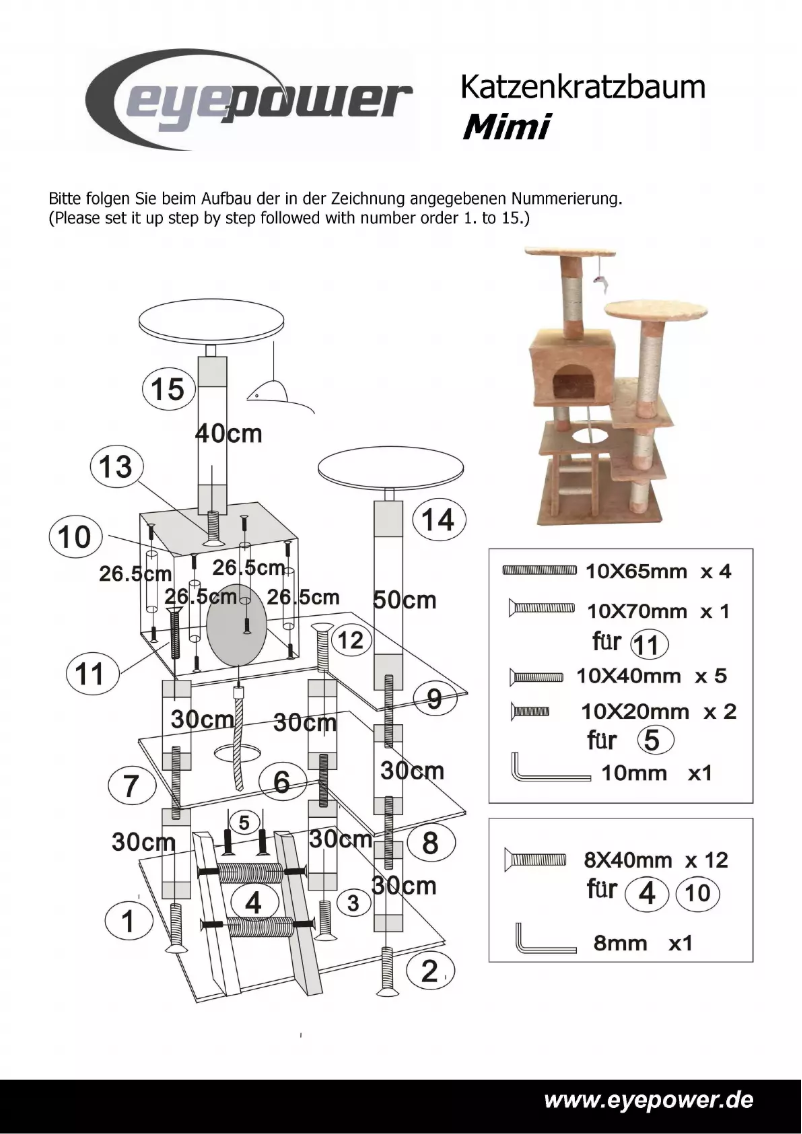 First page image of the manual for Mimi