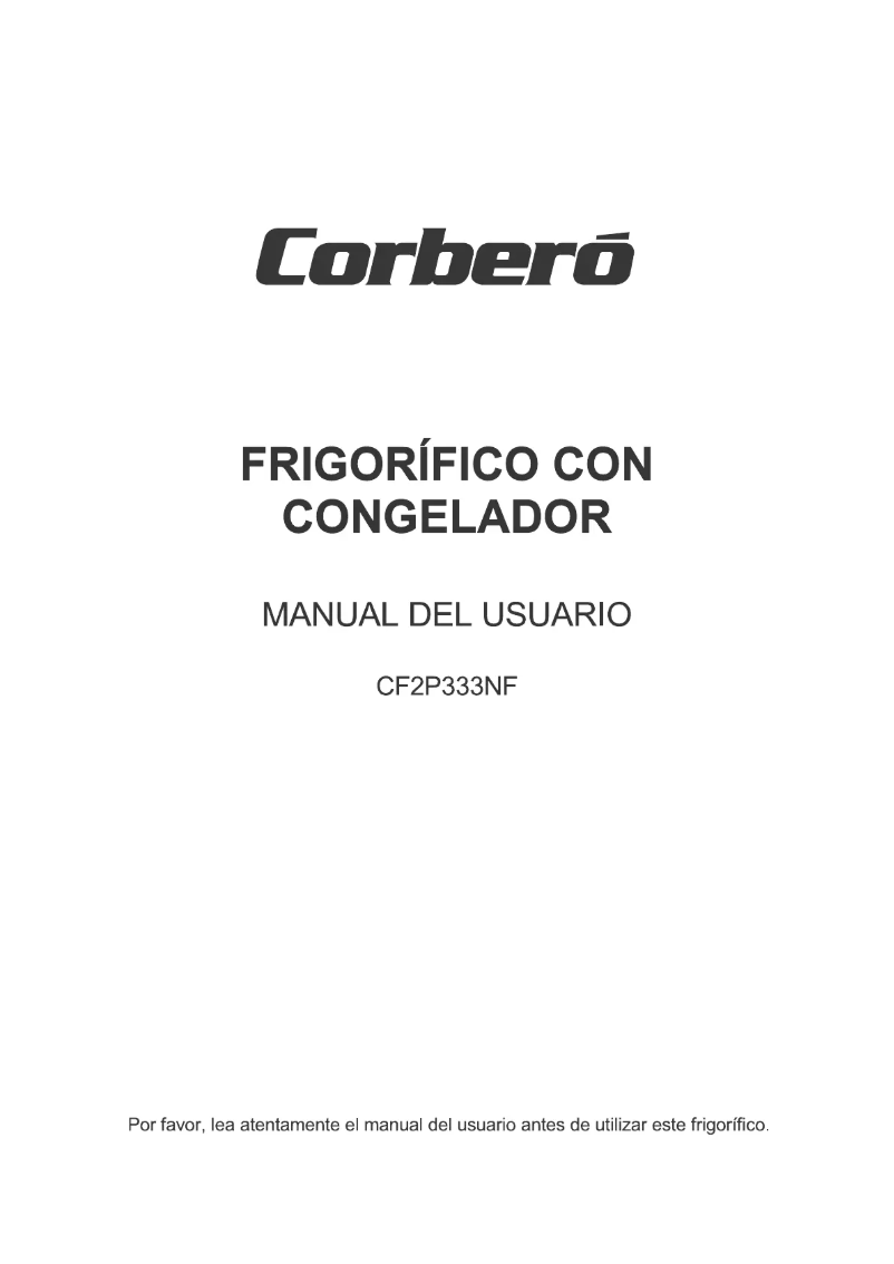 First page image of the manual for CF2P333NF