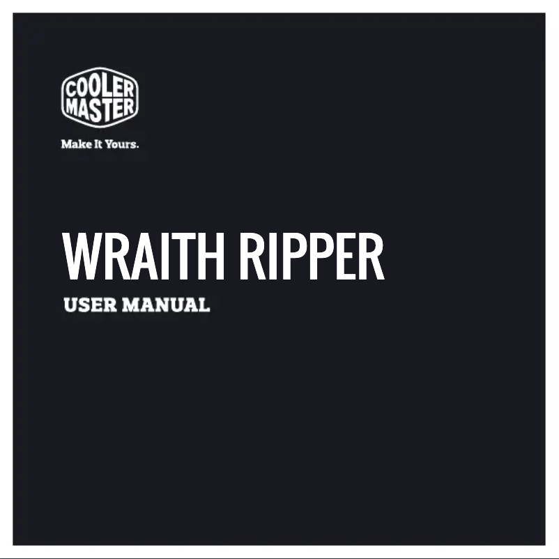 First page image of the manual for Wraith Ripper