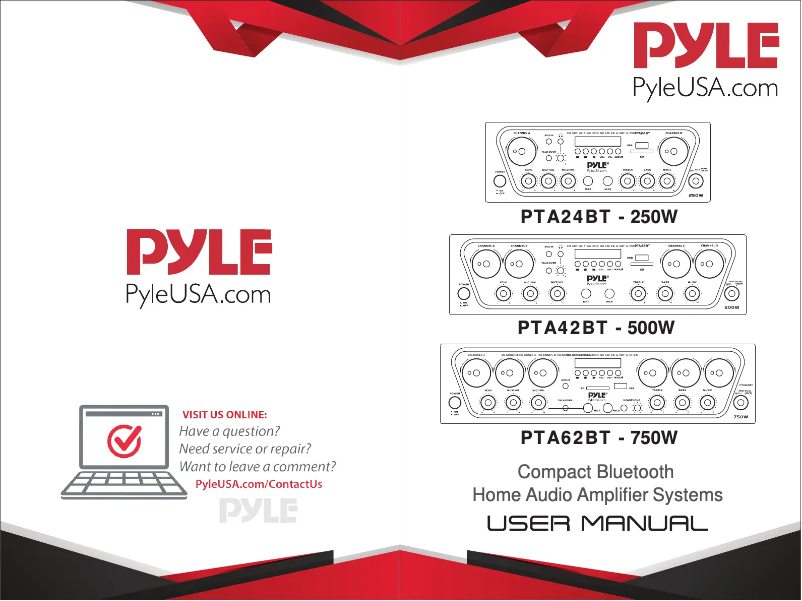 Page 1 of the manual User Manual Pyle PTA42BT