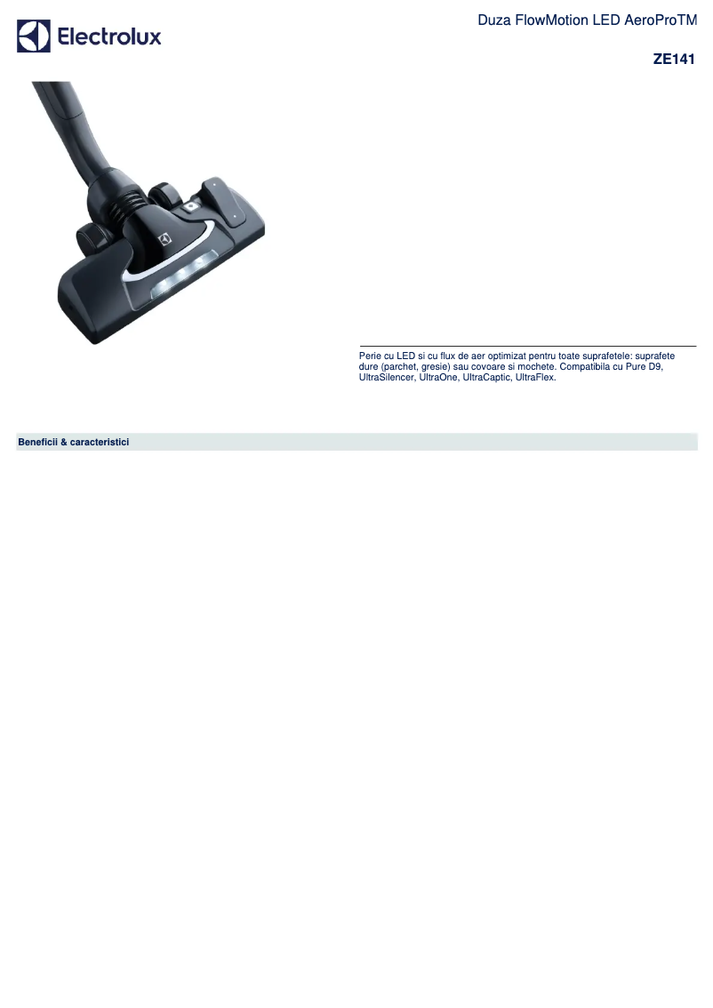 First page image of the manual for ZE141