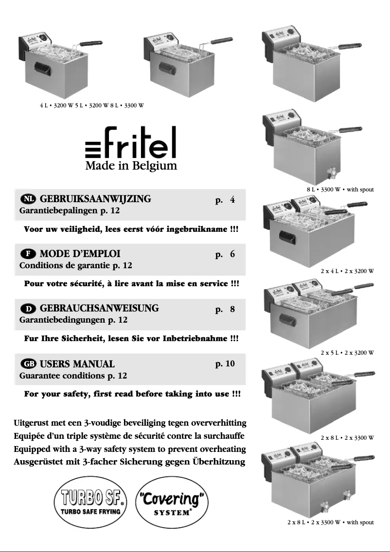 Page 1 of the manual User Manual Fritel TSF 4920