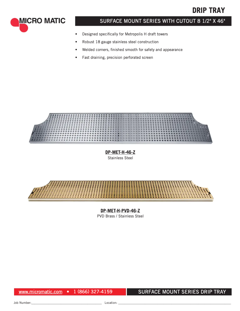 First page image of the manual for DP-MET-H-46-Z