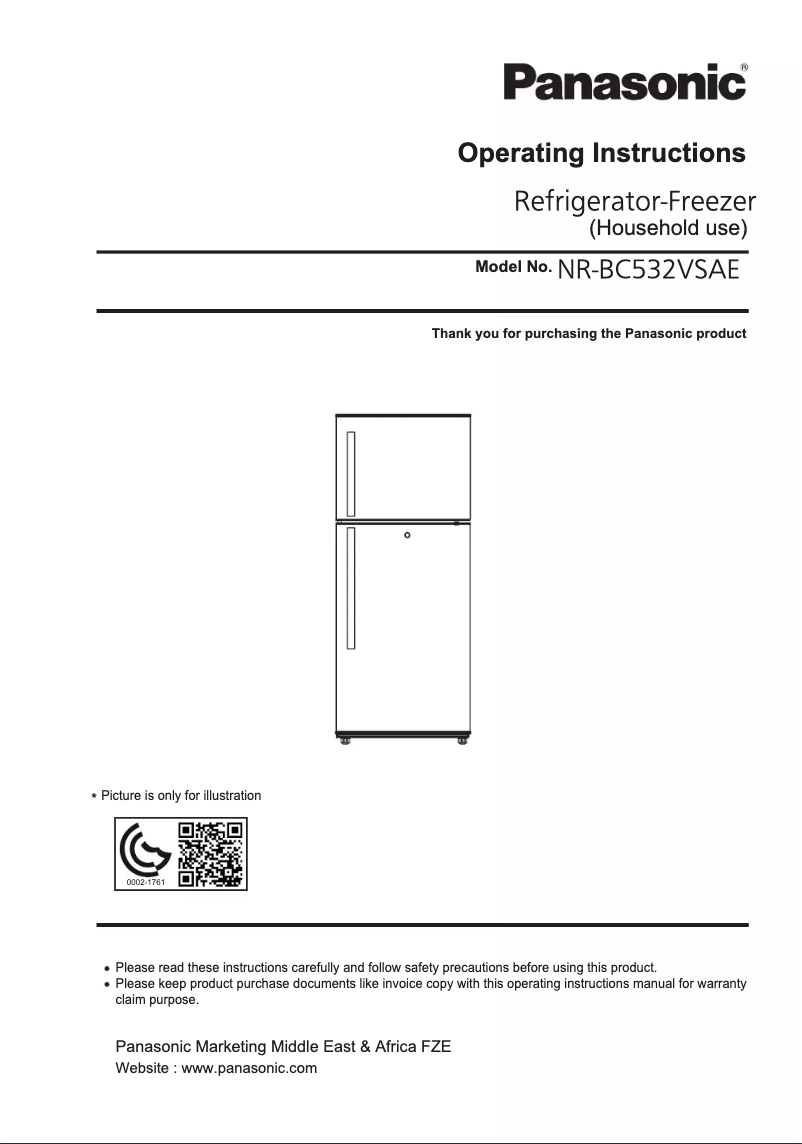 First page image of the manual for NR-BC532VS