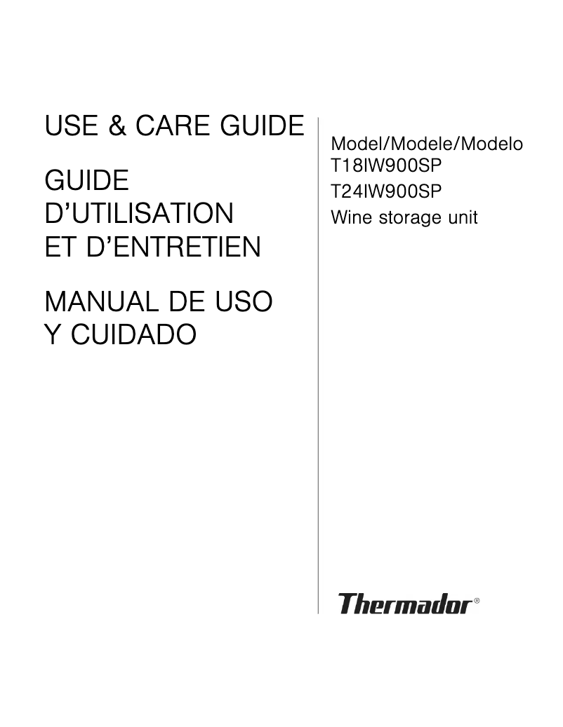 First page image of the manual for T24IW900SP