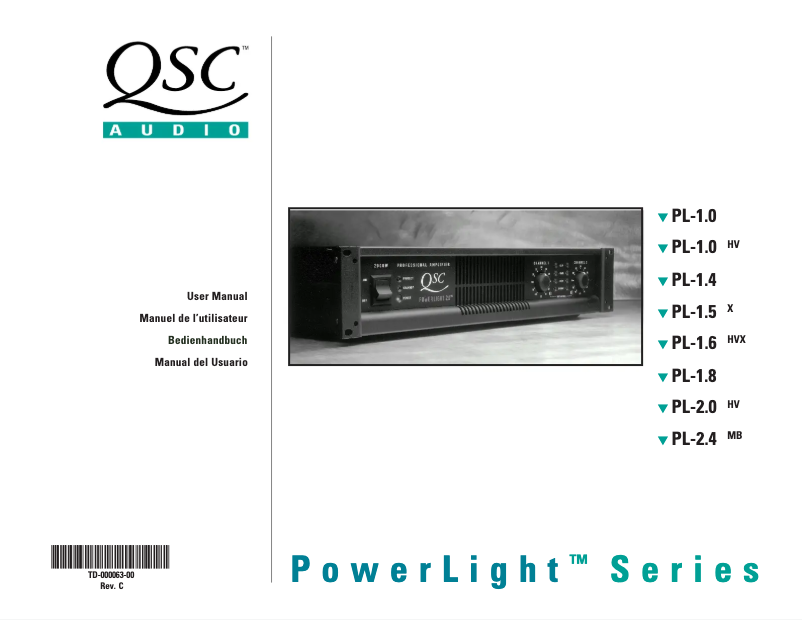 First page image of the manual for PowerLight 1.4