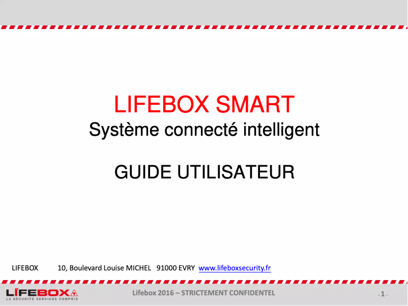 Page 1 of the manual User Manual Lifebox Smartcam1