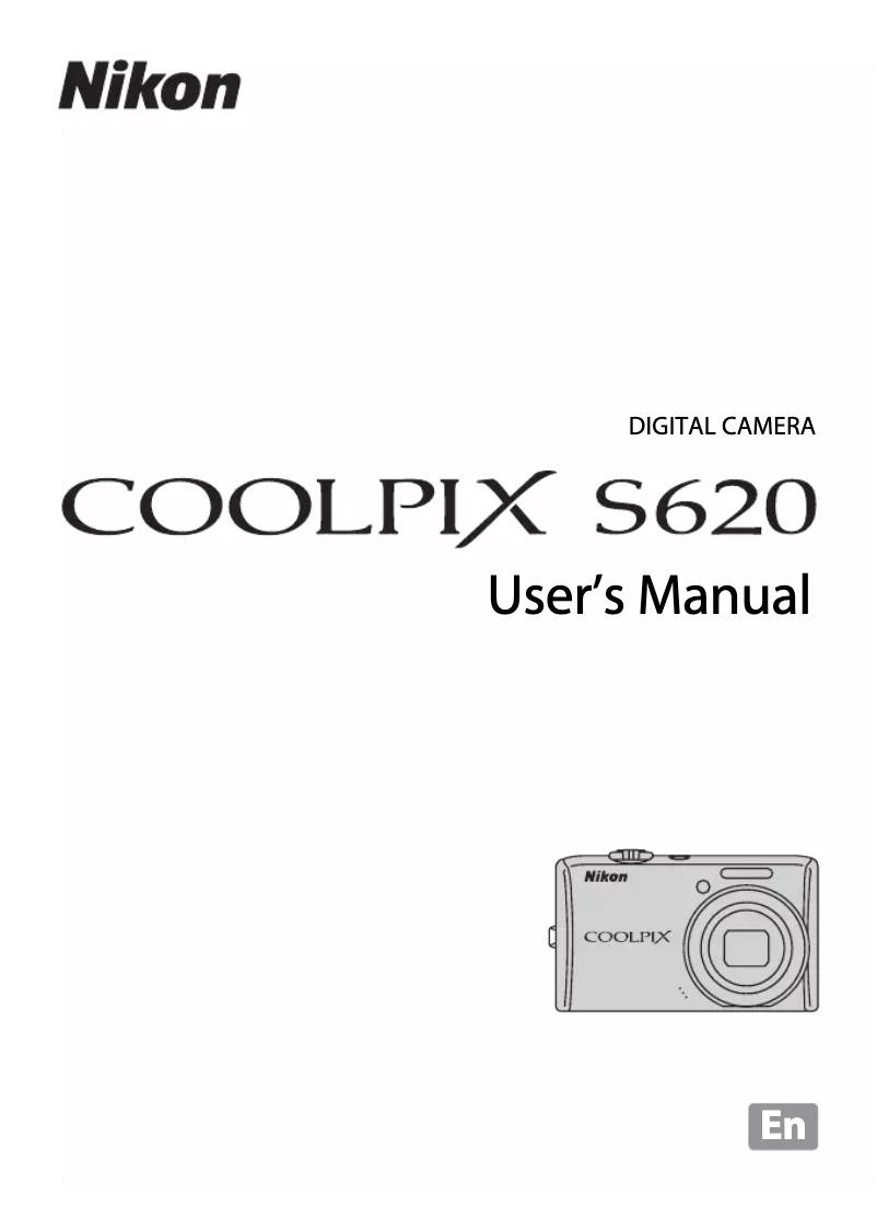Page 1 of the manual User Manual Nikon Coolpix S620