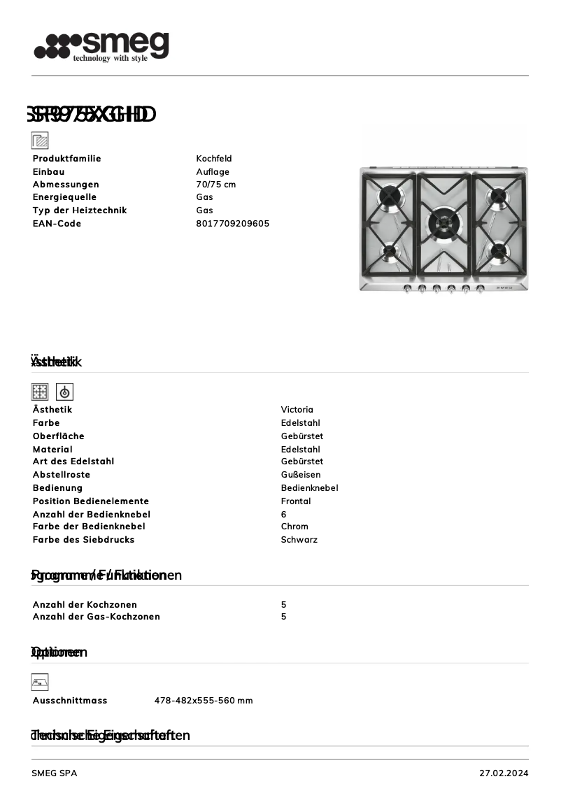 First page image of the manual for SR975XGHD