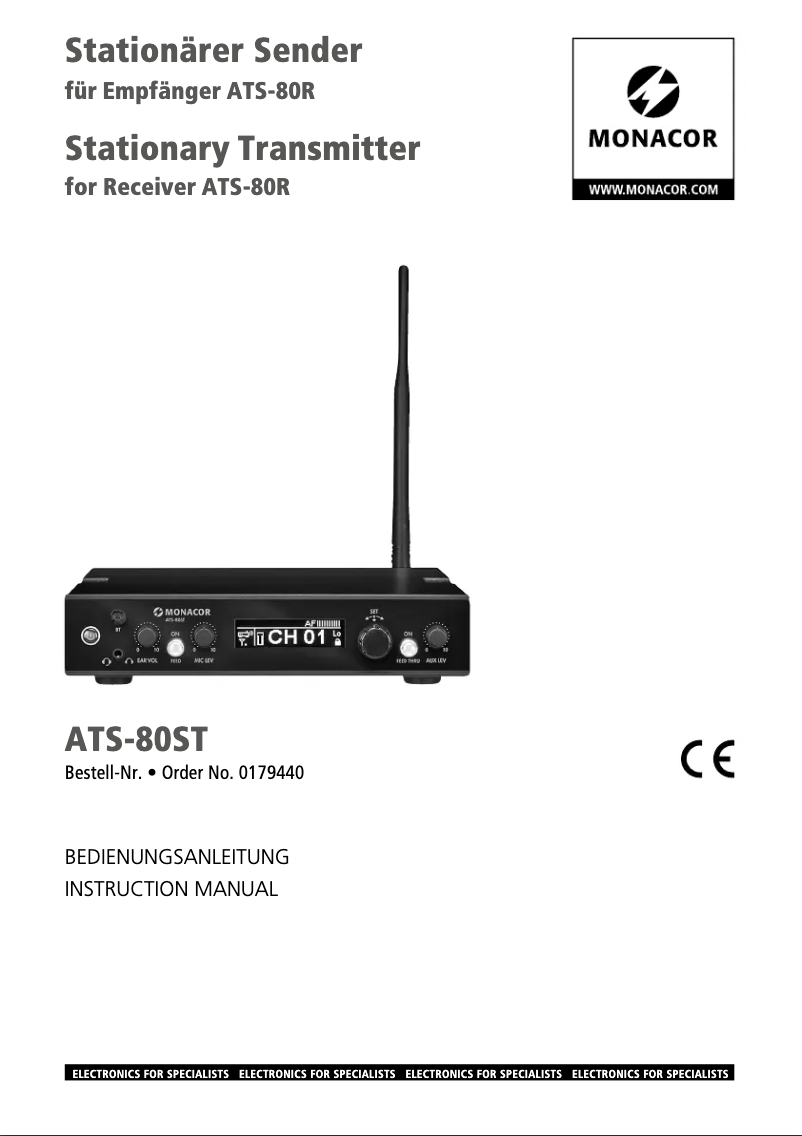 Image de la première page du manuel de l'appareil ATS-80ST