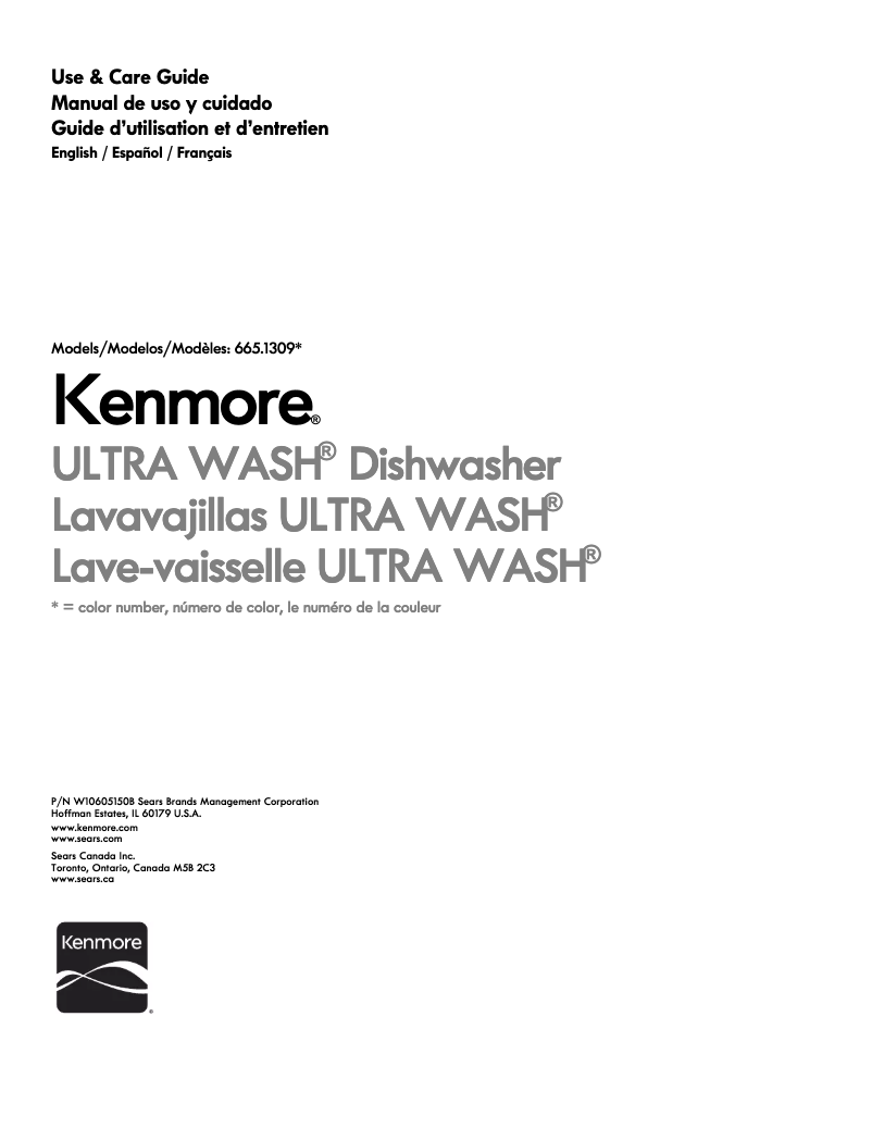 Page 1 of the manual User Manual Kenmore 665.13099