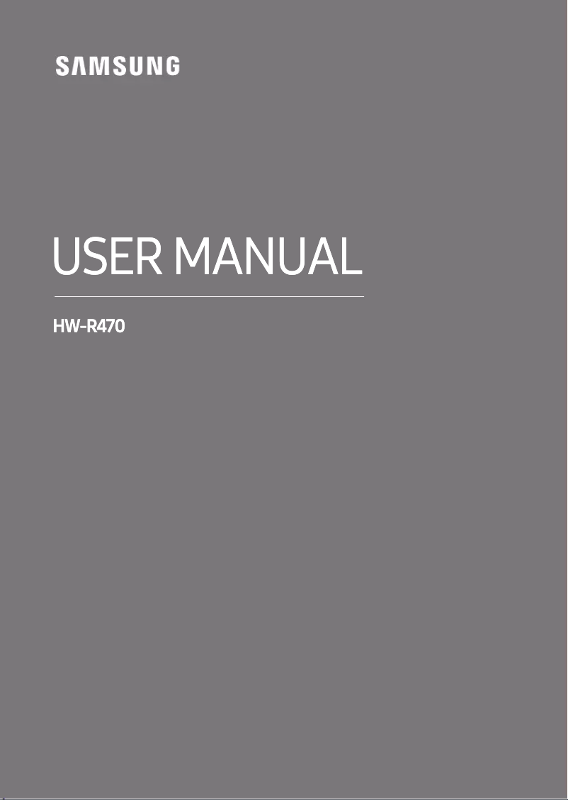 Page 1 of the manual Quick Start Guide Samsung HW-R470