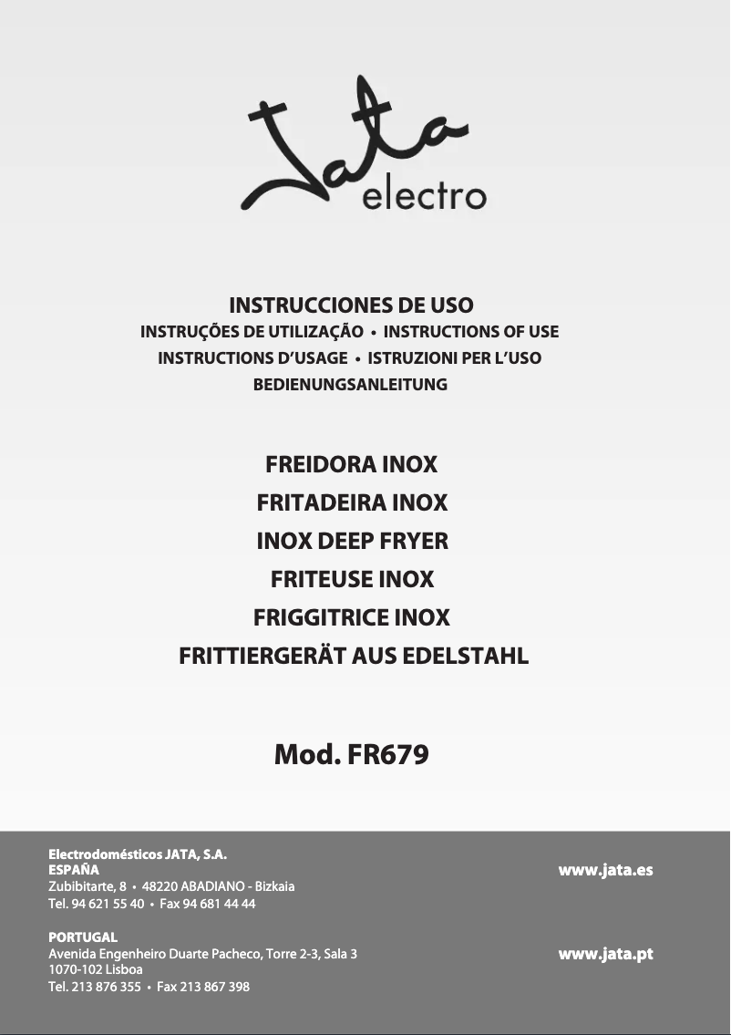 Page 1 of the manual User Manual Jata FR679