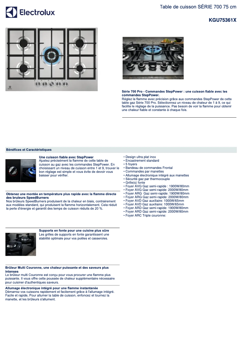 First page image of the manual for KGU75361X