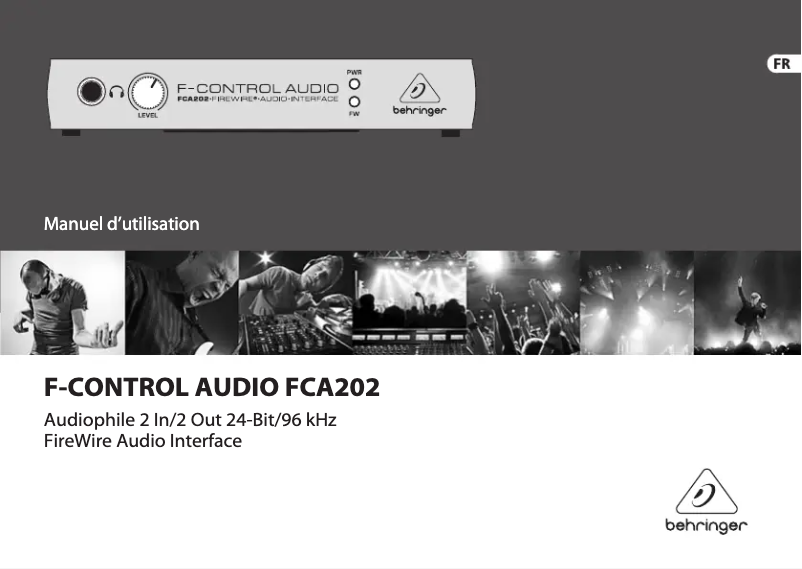 Image de la première page du manuel de l'appareil F-Control Audio FCA202