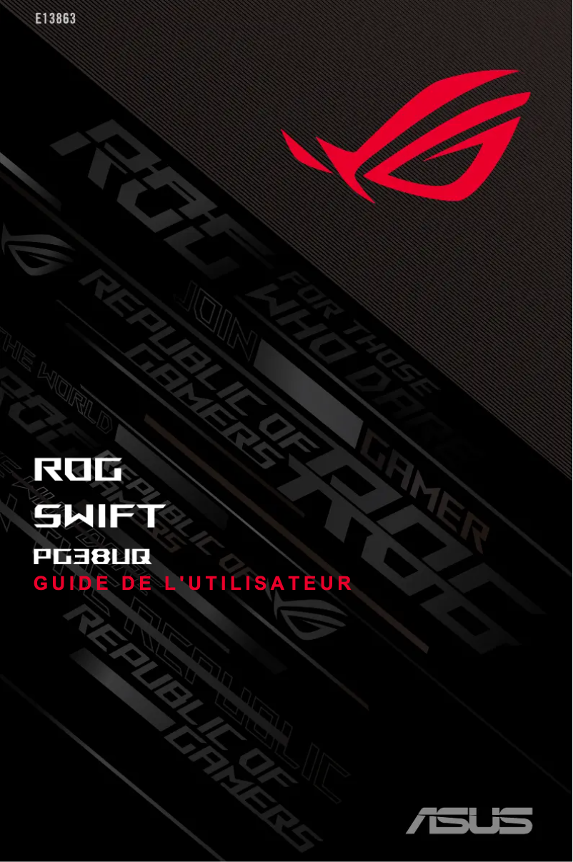 Page 1 of the manual User Manual Asus ROG Swift PG38UQ