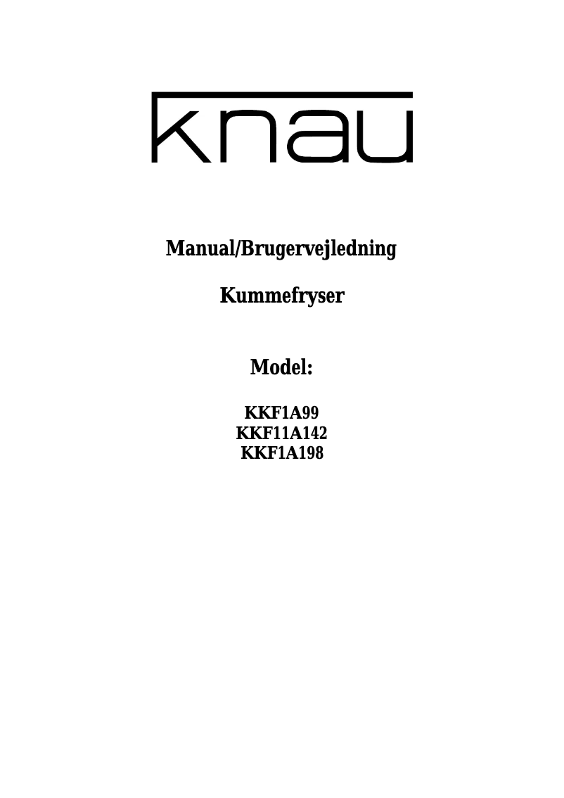 Page 1 of the manual User Manual Knau KKF1A198