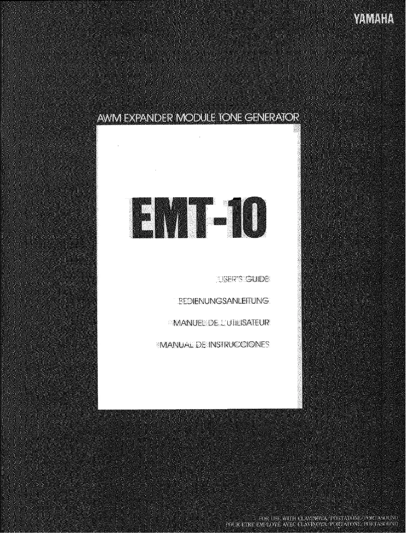 Page 1 of the manual User Manual Yamaha EMT-10
