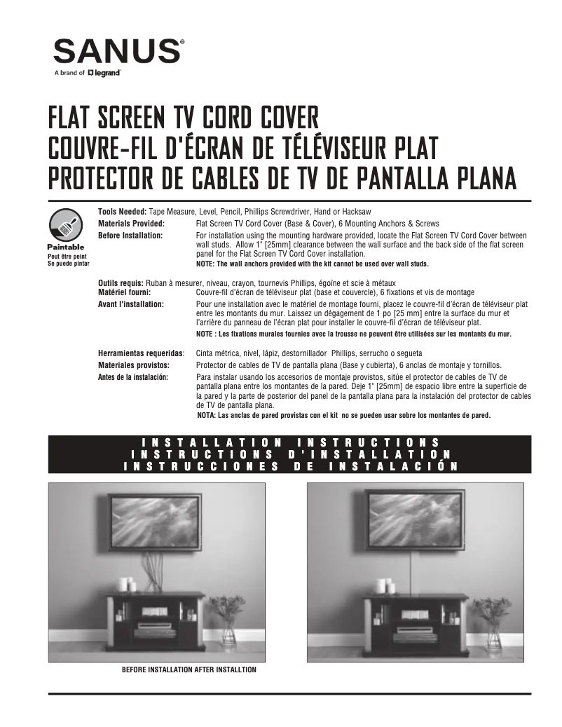 First page image of the manual for BSA-OWCM301