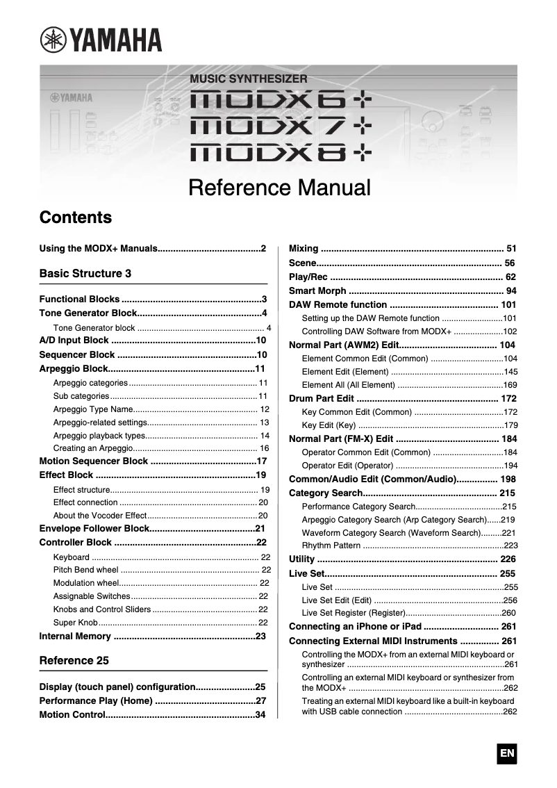 First page image of the manual for MODX6